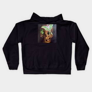 Luna Moth Skull Kids Hoodie